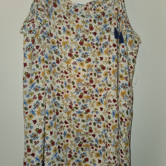Colorful Floral Shoulder Tie Tank - Picture 1 of 6